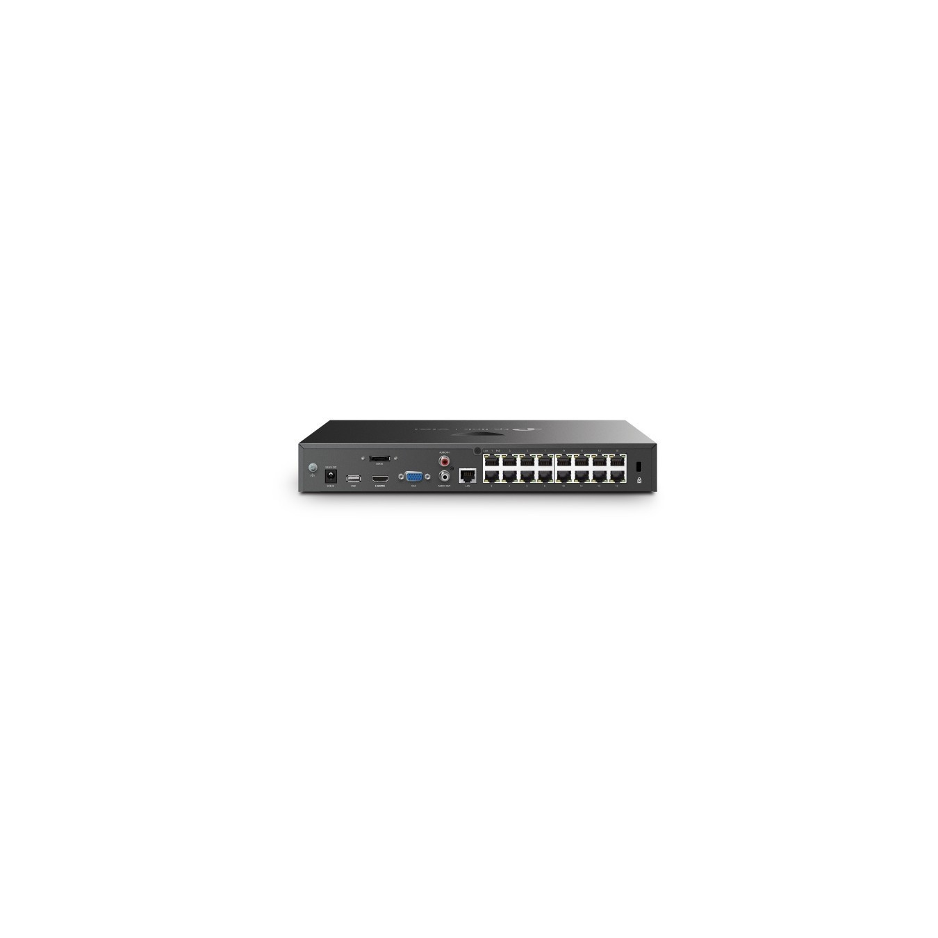 TP-Link Omada VIGI NVR2016H-16MP - 16-Channel PoE+ NVR, 4K (3840x2160) Support, HDMI+VGA Output, 140W PoE Budget, Black