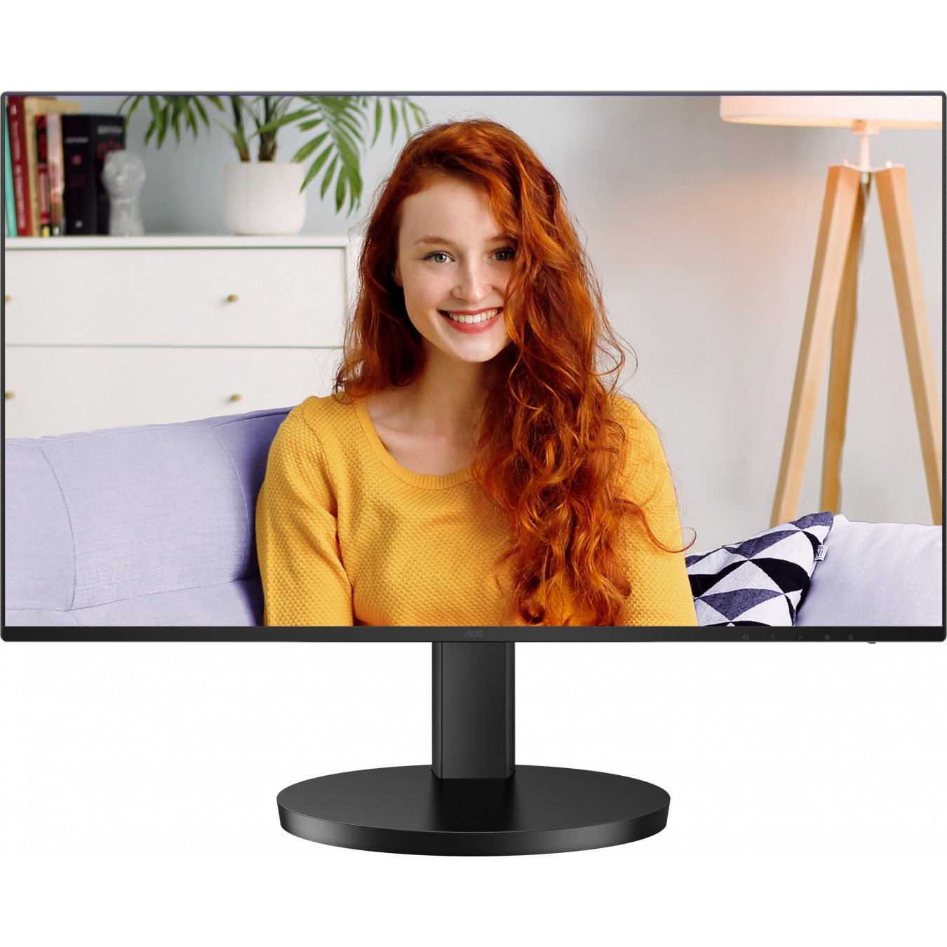 AOC 24B3CF2 - 23.8" FHD IPS Monitor - 100Hz, 1ms, USB-C (PD 65W), HDMI, Built-in Speakers, Black