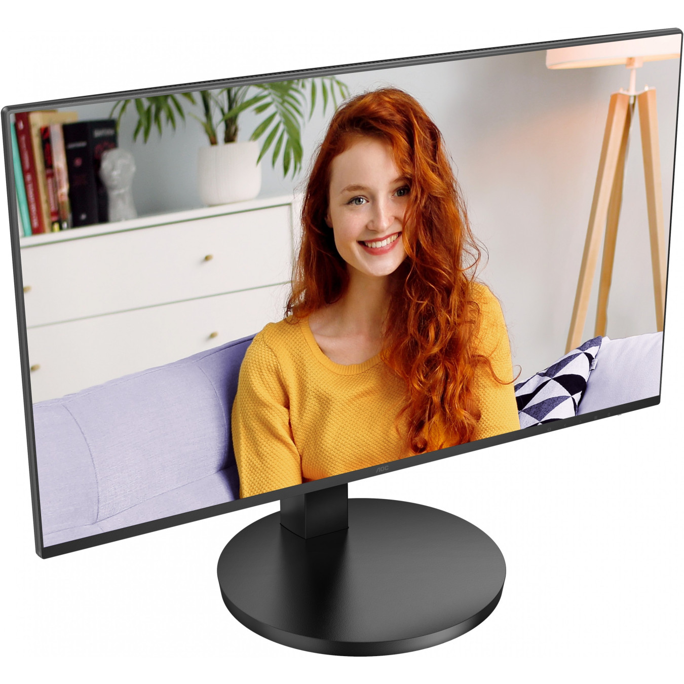 AOC 24B3CF2 - 23.8" FHD IPS Monitor - 100Hz, 1ms, USB-C (PD 65W), HDMI, Built-in Speakers, Black
