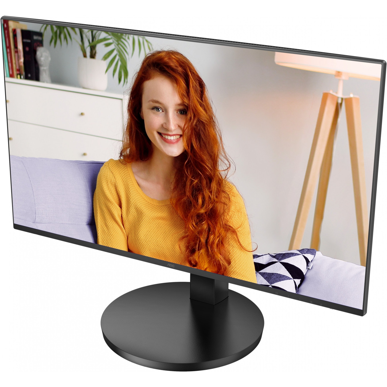 AOC 24B3CF2 - 23.8" FHD IPS Monitor - 100Hz, 1ms, USB-C (PD 65W), HDMI, Built-in Speakers, Black