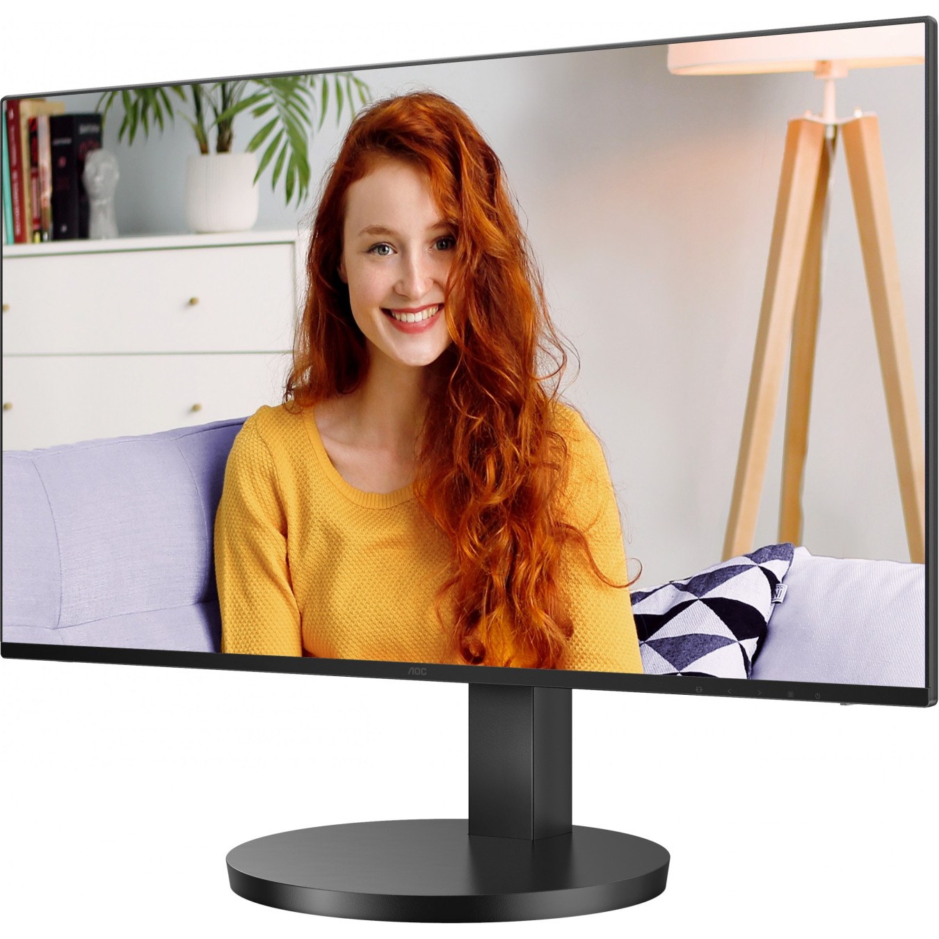 AOC 24B3CF2 - 23.8" FHD IPS Monitor - 100Hz, 1ms, USB-C (PD 65W), HDMI, Built-in Speakers, Black