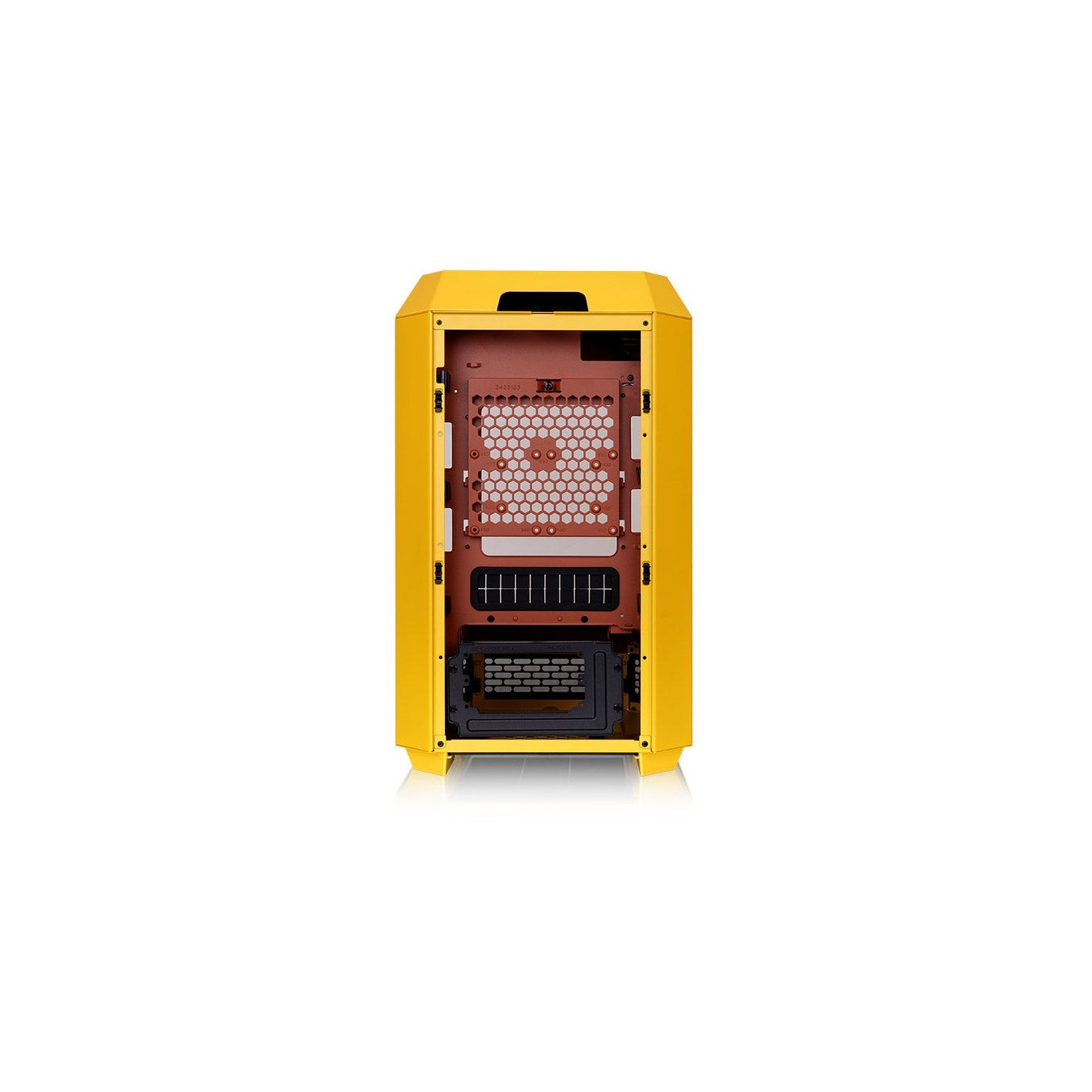 Thermaltake The Tower 250 - Butter Caramel Yellow - Mini-ITX Mini Tower PC with 3.9" LCD, 360mm GPU Support