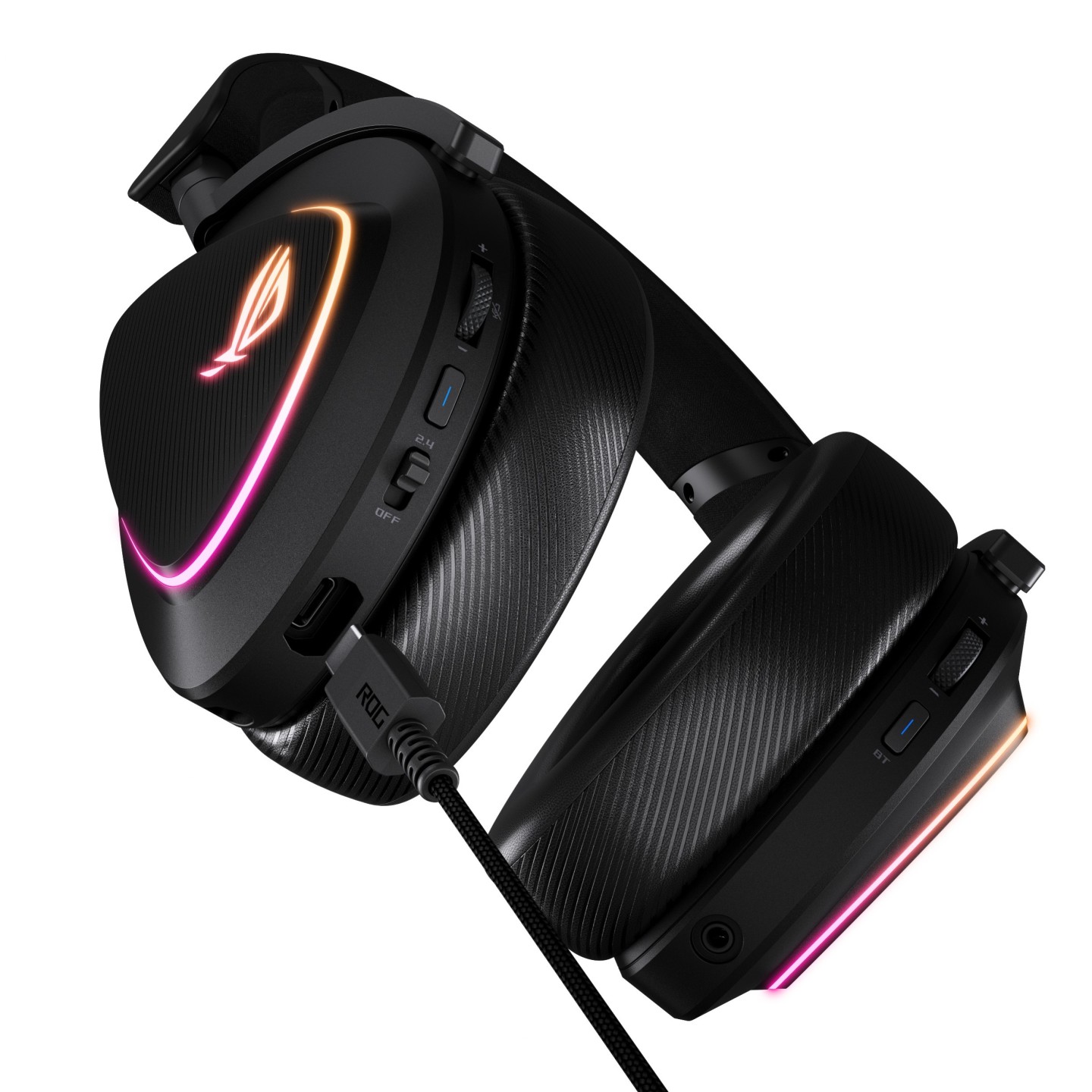 ASUS ROG Delta II Wired & Dual Wireless Gaming Headset - Black USB-C 2.4GHz RGB (Boxed) — Buy in Cyprus with Fast Delivery