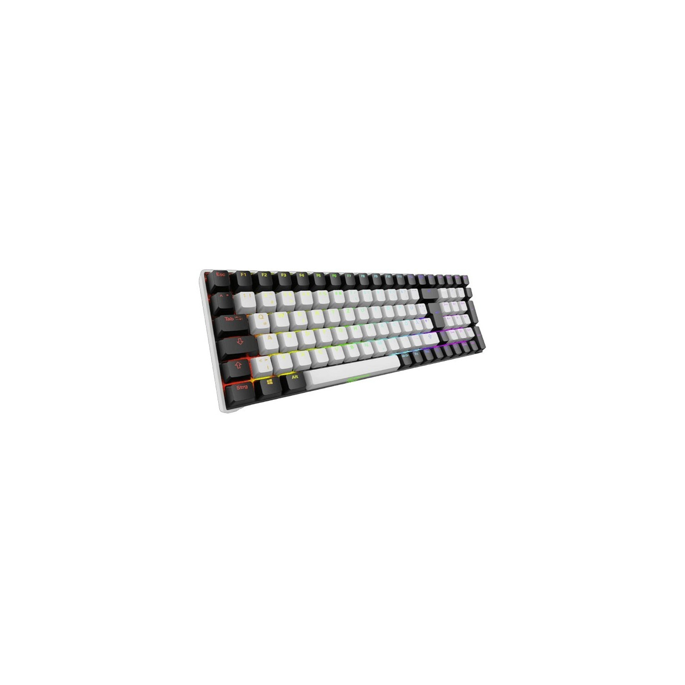 Sharkoon SKILLER SGK50 S2 - TKL QWERTZ German - Gateron Yellow Linear, 2.4GHz RF + USB, Single-color LED