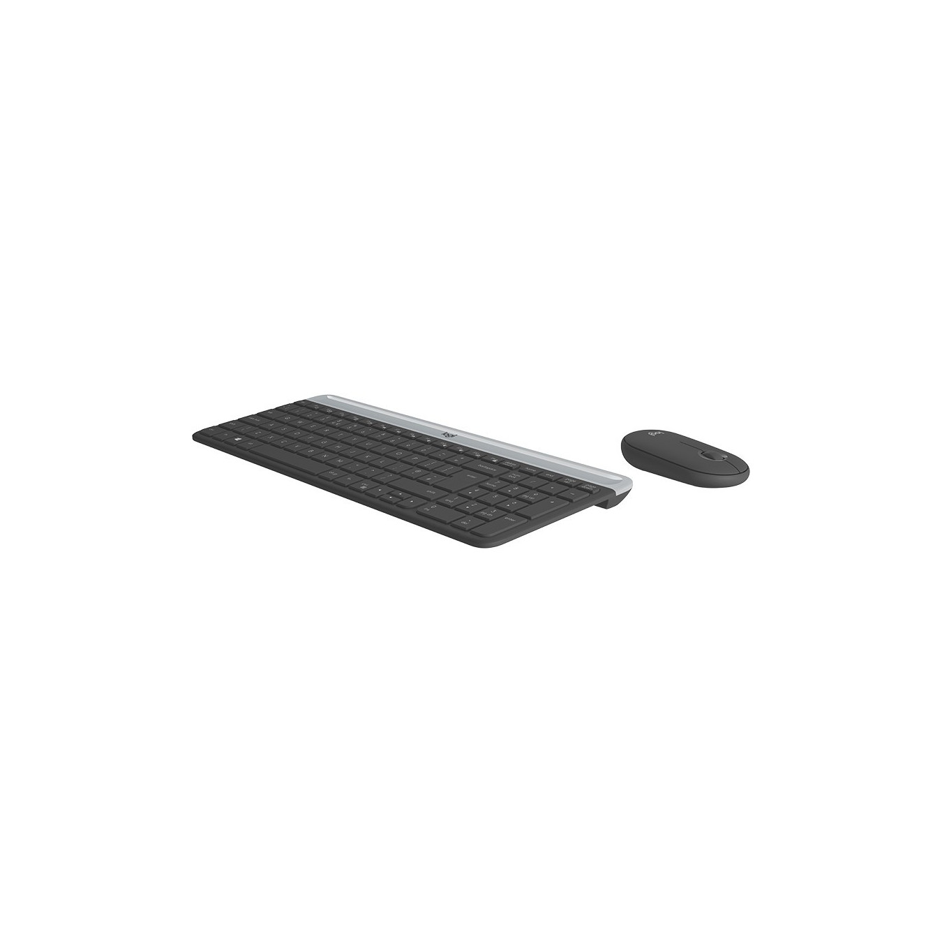 Logitech Slim Wireless Keyboard & Mouse Combo - MK470 - Graphite, AZERTY, Full-size 100%, 2.4 GHz Nano Receiver