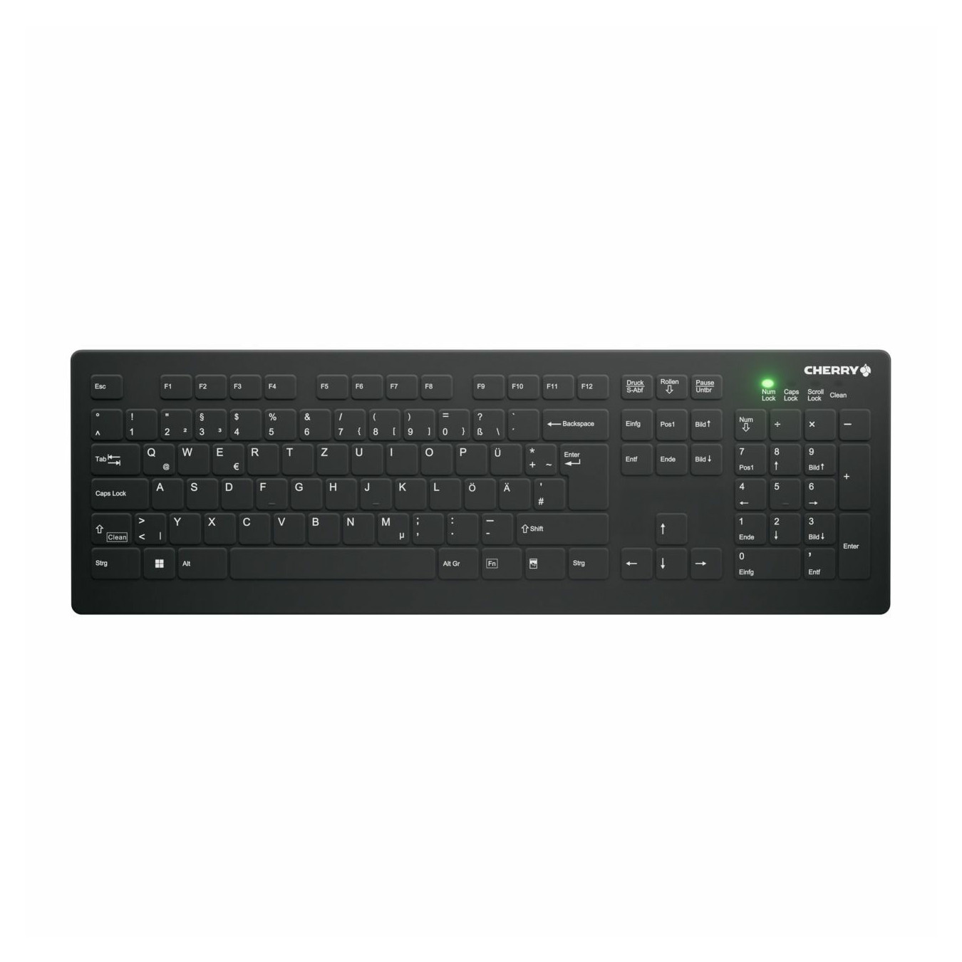 CHERRY ACTIVE KEY MTA AK-C8112 - Wireless RF 2.4GHz Full-Size (100%) QWERTZ Keyboard, Black — Buy in Cyprus with Fast Delivery