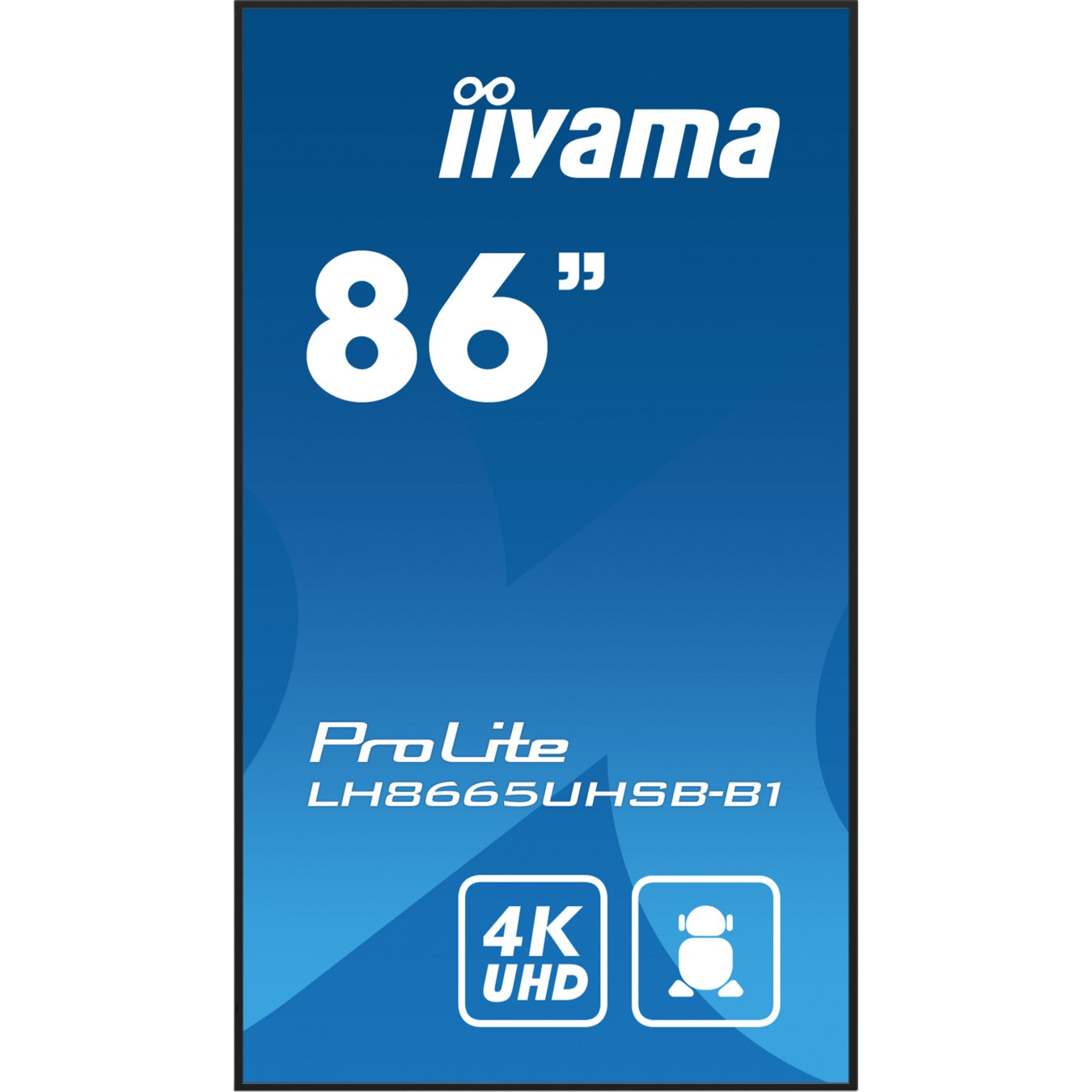 iiyama LH8665UHSB-B1 - 86-inch 4K IPS Kiosk Display, 800 cd/m2, Android 11, 32GB, 4GB RAM, Black