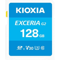 KIOXIA EXCERIA G2 SDXC Card - 128GB - UHS-I (U3/V30), Class 10, 100MB/s Read, Blue — Buy in Cyprus with Fast Delivery