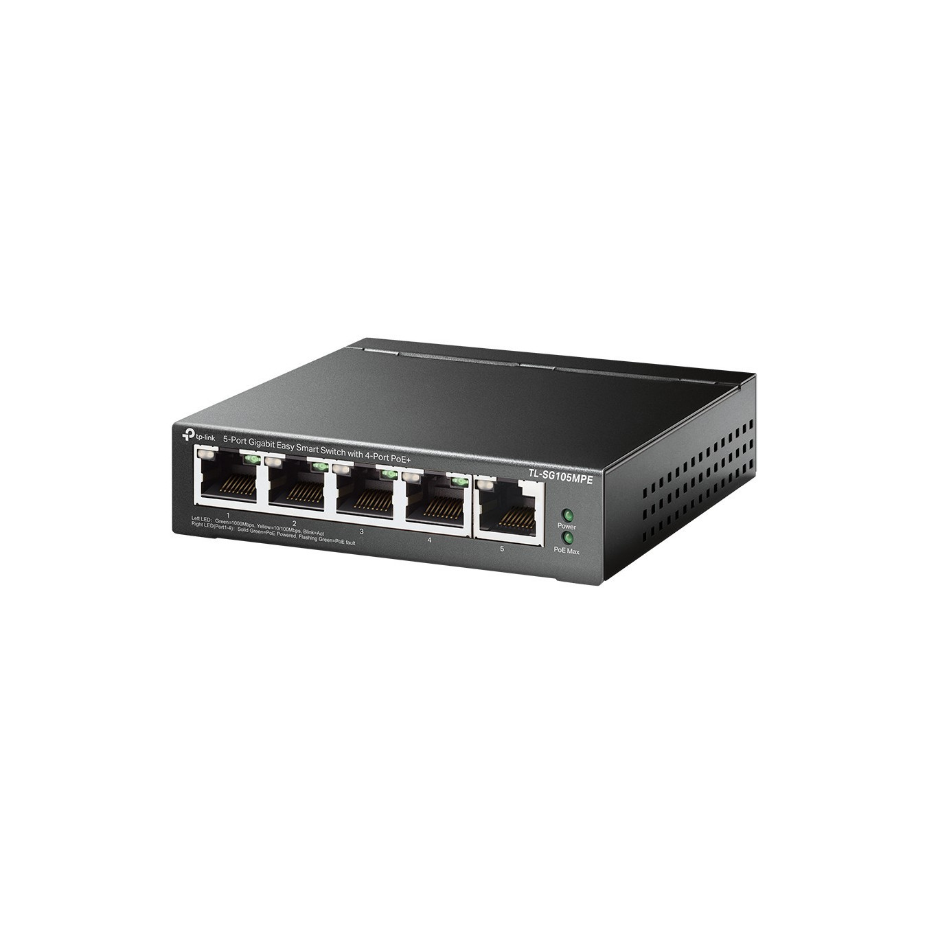 TP-Link TL-SG105MPE - 5-Port Gigabit Easy Smart Switch, 4x PoE+ (120W) - Black — Buy in Cyprus with Fast Delivery