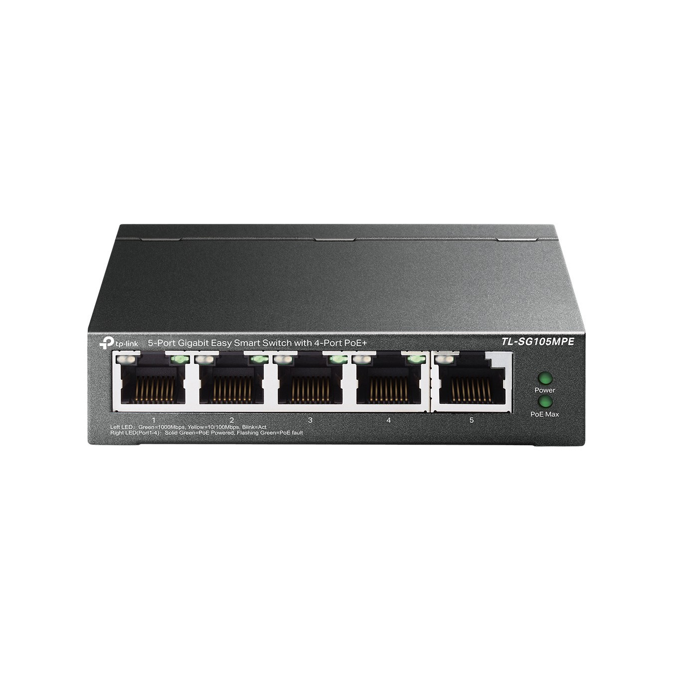 TP-Link TL-SG105MPE - 5-Port Gigabit Easy Smart Switch, 4x PoE+ (120W) - Black — Buy in Cyprus with Fast Delivery