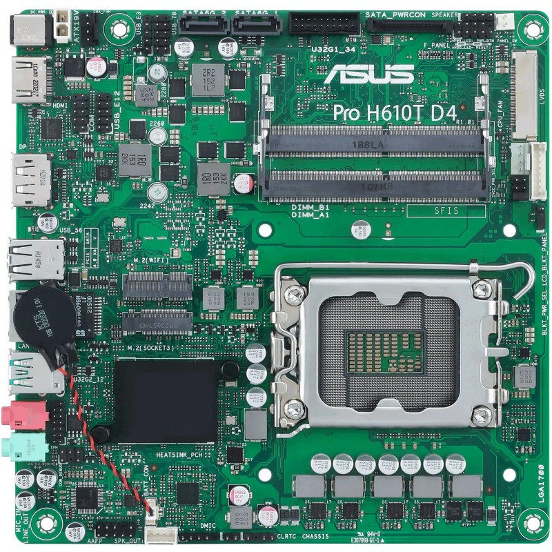 Buy ASUS Pro H610T D4-CSM Mini-ITX Motherboard - LGA1700 H610, DDR4 SO-DIMM up t... in Cyprus, Nicosia, Limassol, Larnaka, Pafos