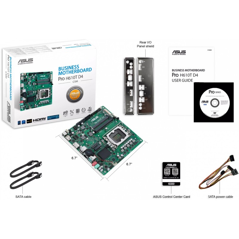 Buy ASUS Pro H610T D4-CSM Mini-ITX Motherboard - LGA1700 H610, DDR4 SO-DIMM up t... in Cyprus, Nicosia, Limassol, Larnaka, Pafos