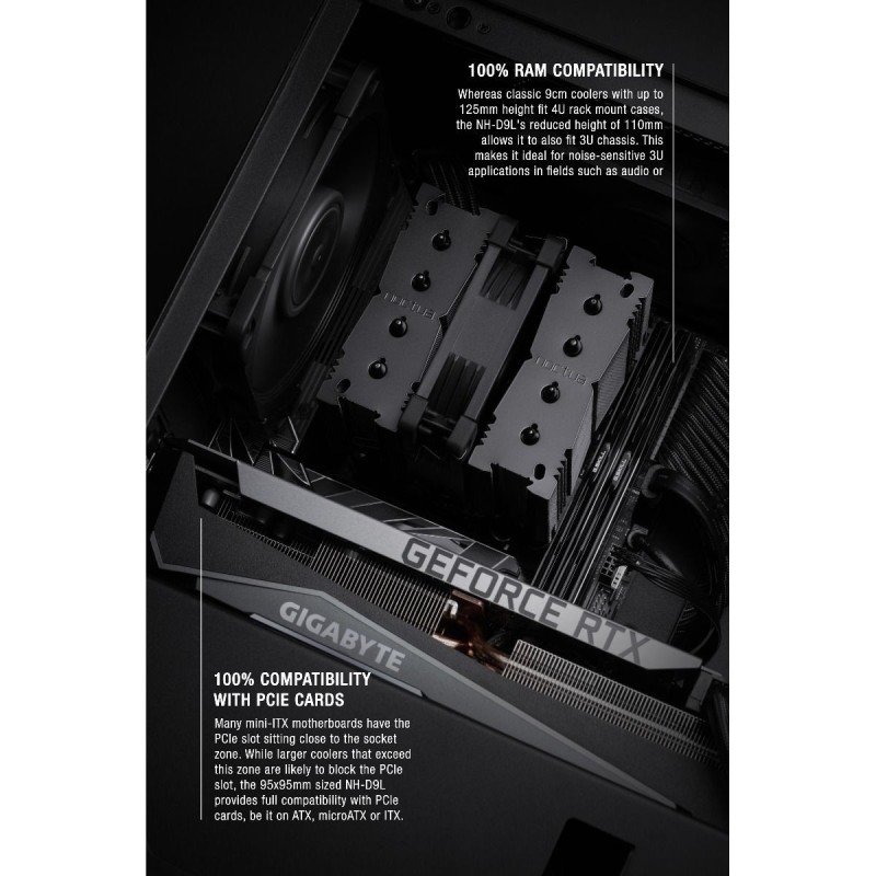 Buy Noctua NH-D9L - chromax.black - Low-profile 92mm CPU Cooler, 100W TDP, 110mm... in Cyprus, Nicosia, Limassol, Larnaka, Pafos