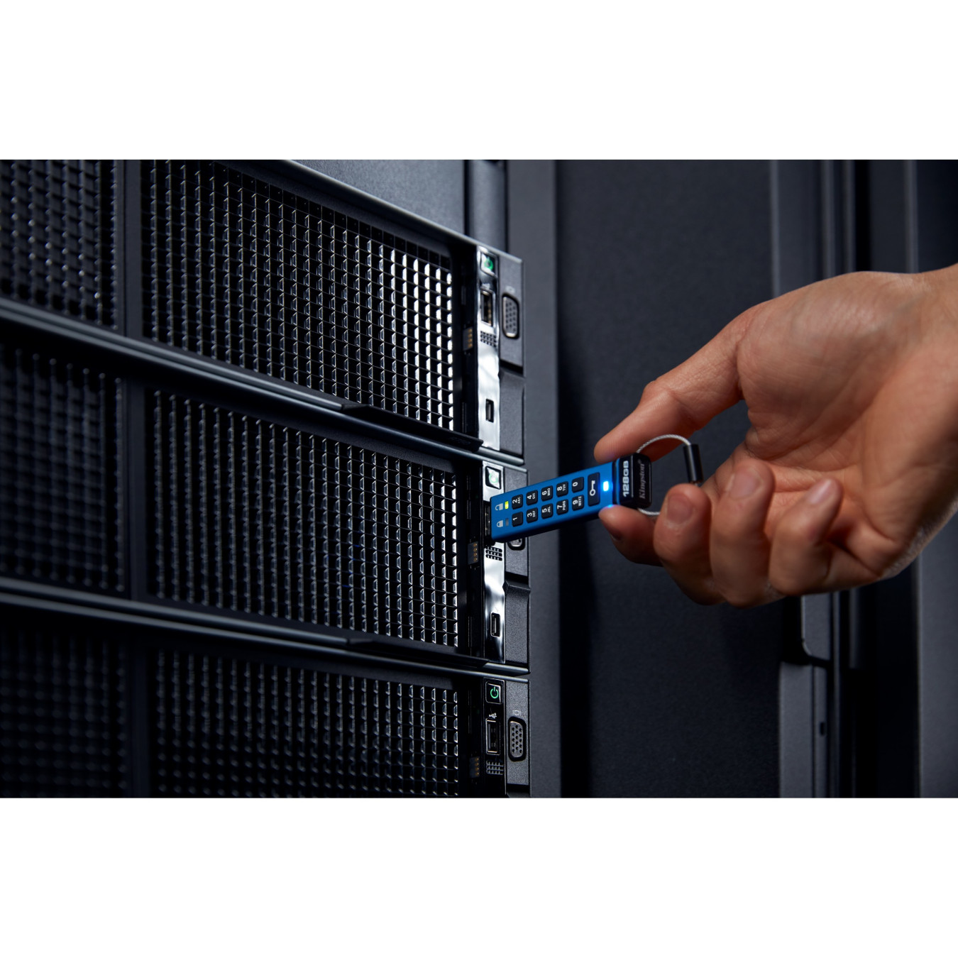 Kingston IronKey Keypad 200C - 128GB AES-256 Encrypted USB-C Secure Flash Drive - Blue — Buy in Cyprus with Fast Delivery