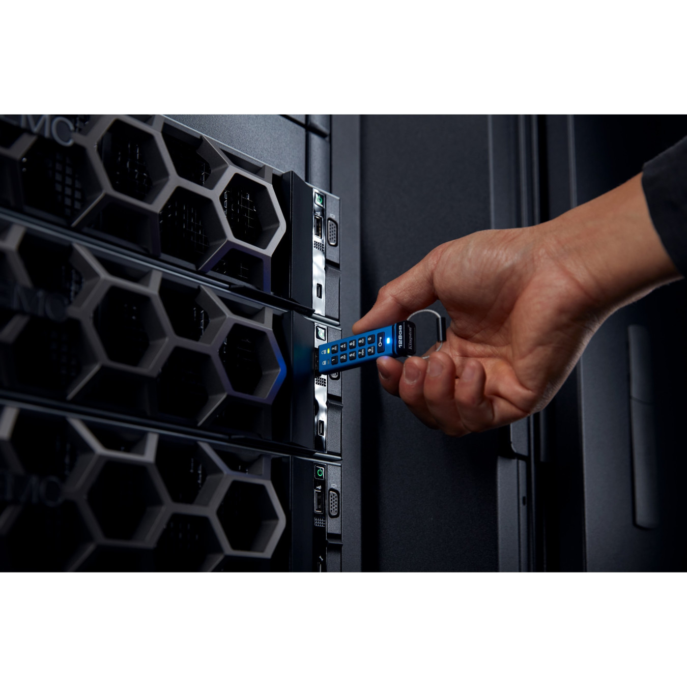 Kingston IronKey Keypad 200C - 128GB AES-256 Encrypted USB-C Secure Flash Drive - Blue — Buy in Cyprus with Fast Delivery
