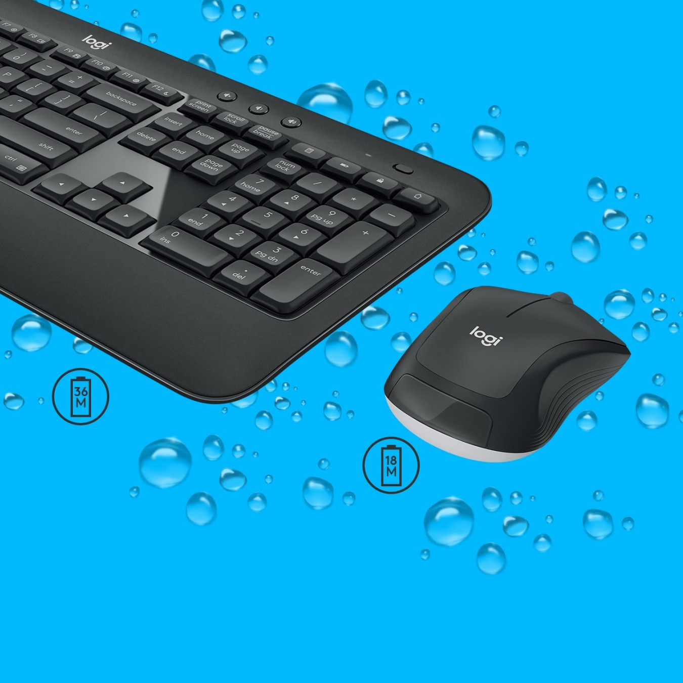 Logitech MK540 Advanced - Wireless Keyboard & Mouse Set - Black, Swiss QWERTZ, 2.4 GHz — Buy in Cyprus with Fast Delivery