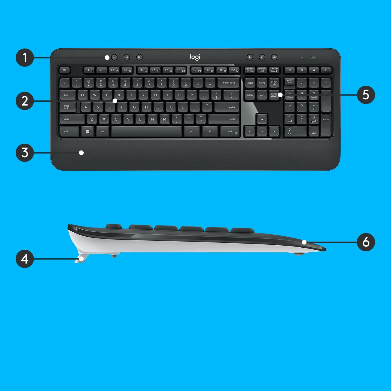 Logitech MK540 Advanced - Wireless Keyboard & Mouse Set - Black, Swiss QWERTZ, 2.4 GHz — Buy in Cyprus with Fast Delivery
