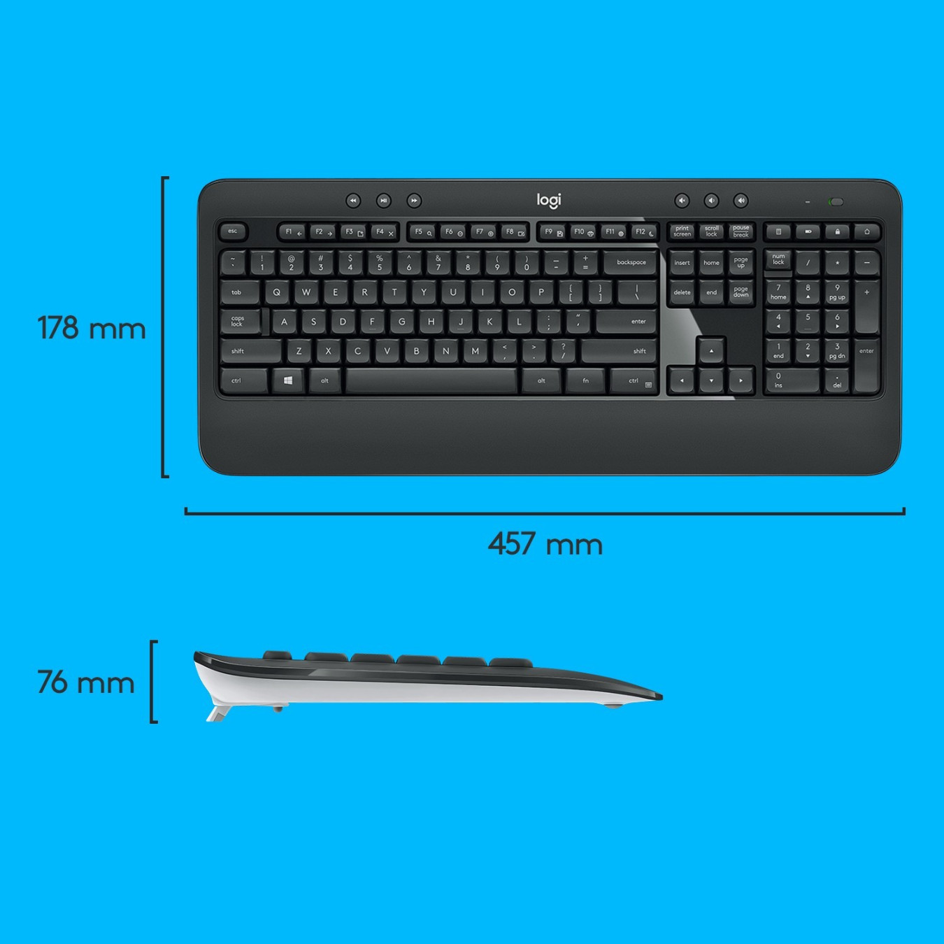 Logitech MK540 Advanced - Wireless Keyboard & Mouse Set - Black, Swiss QWERTZ, 2.4 GHz — Buy in Cyprus with Fast Delivery