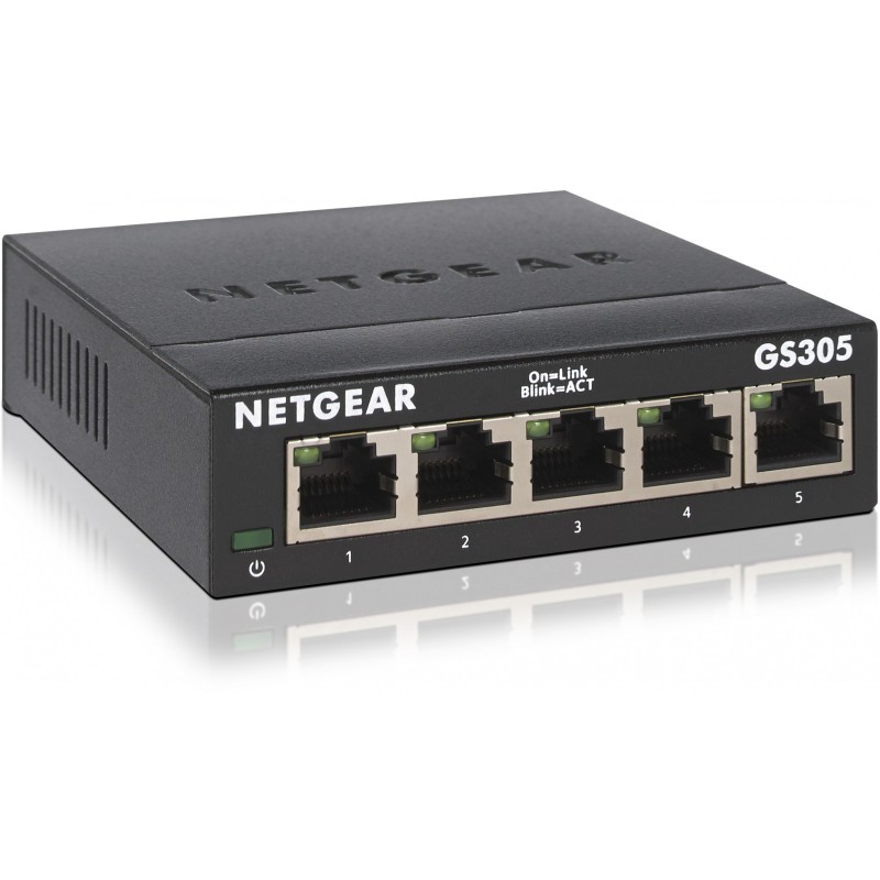 Buy NETGEAR GS305 - 5-Port Gigabit Unmanaged Switch - Black Metal, Wall-Mountable in Cyprus, Nicosia, Limassol, Larnaka, Pafos
