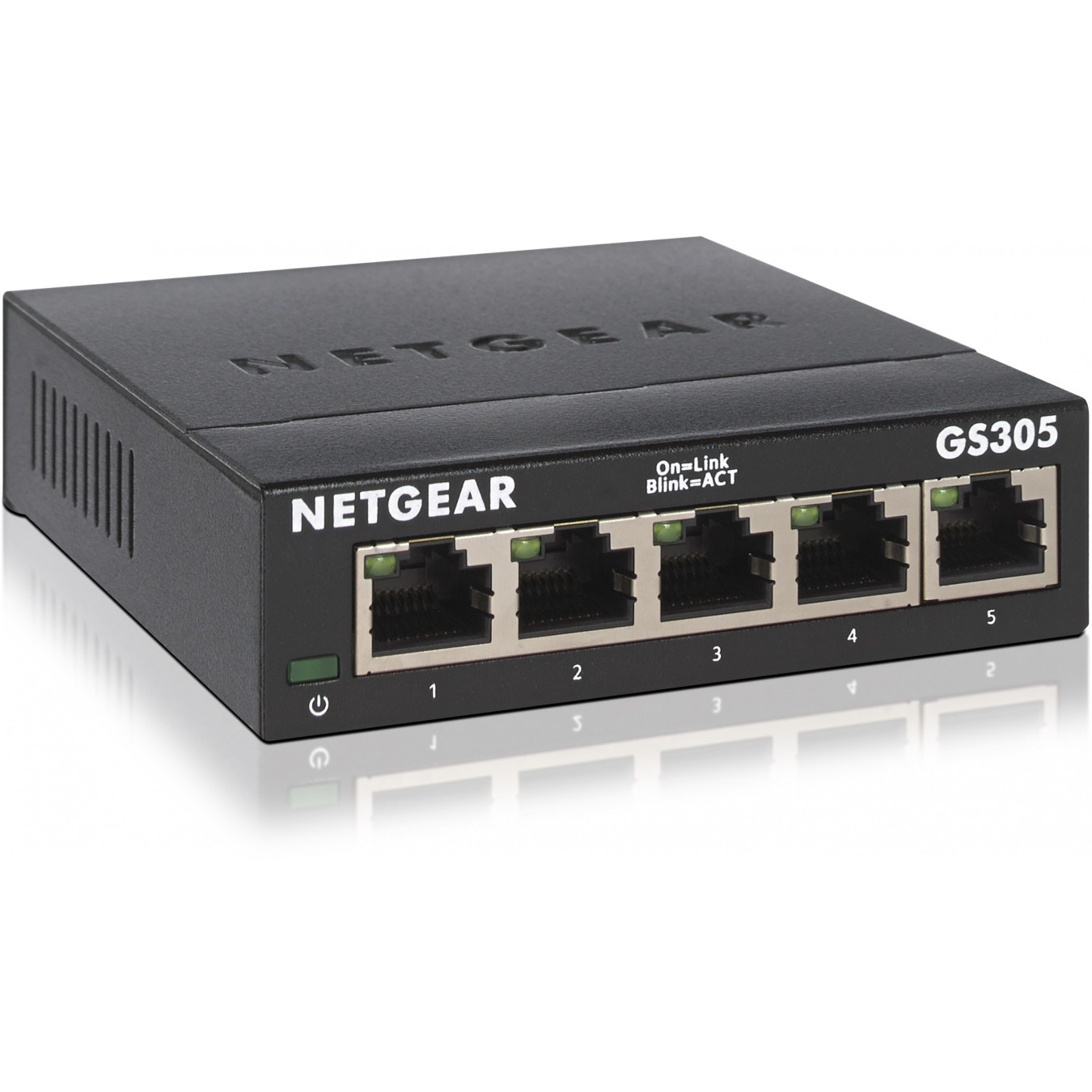 NETGEAR GS305 - 5-Port Gigabit Unmanaged Switch - Black Metal, Wall-Mountable — Buy in Cyprus with Fast Delivery