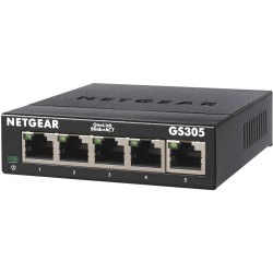 Buy NETGEAR GS305 - 5-Port Gigabit Unmanaged Switch - Black Metal, Wall-Mountable in Cyprus, Nicosia, Limassol, Larnaka, Pafos