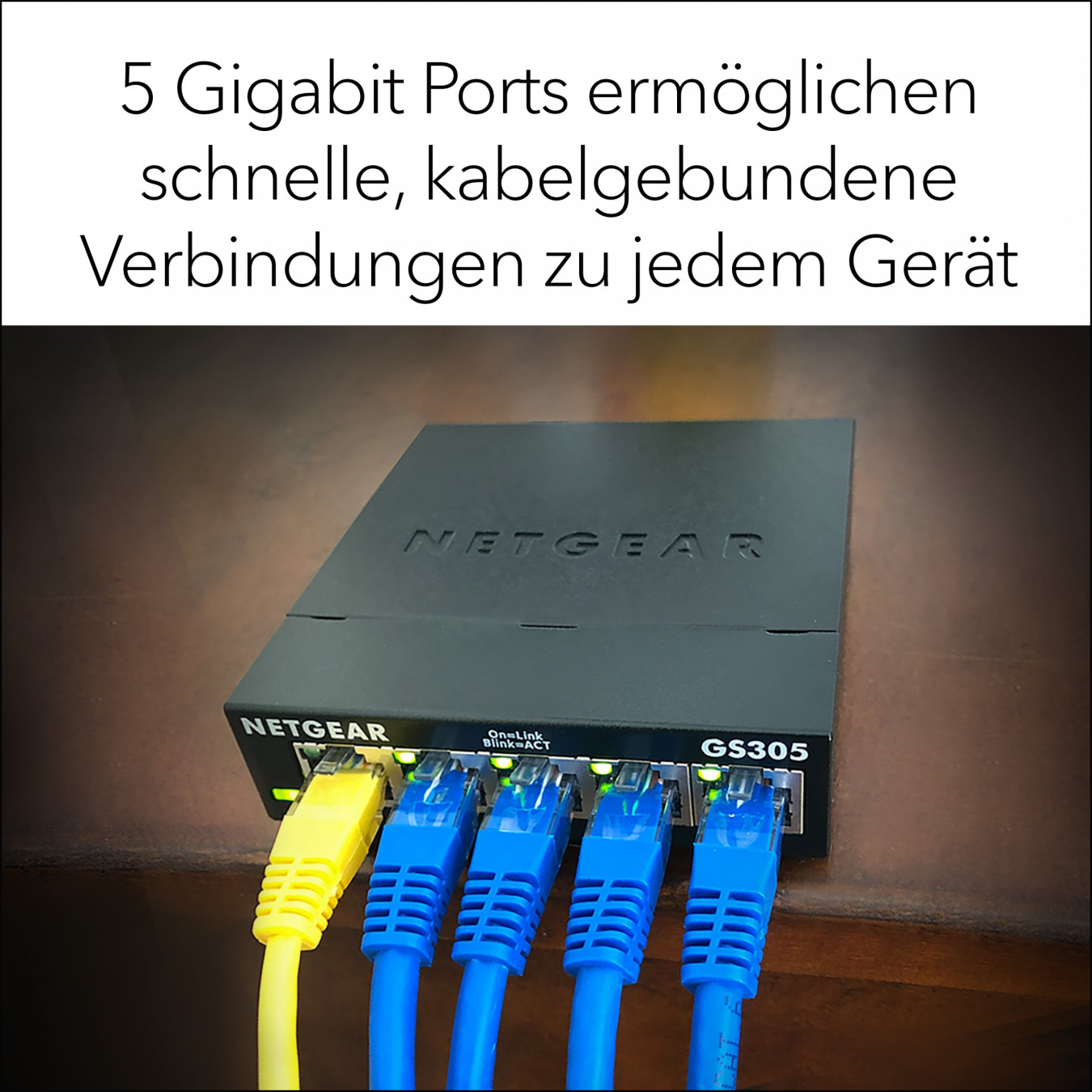 NETGEAR GS305 - 5-Port Gigabit Unmanaged Switch - Black Metal, Wall-Mountable — Buy in Cyprus with Fast Delivery