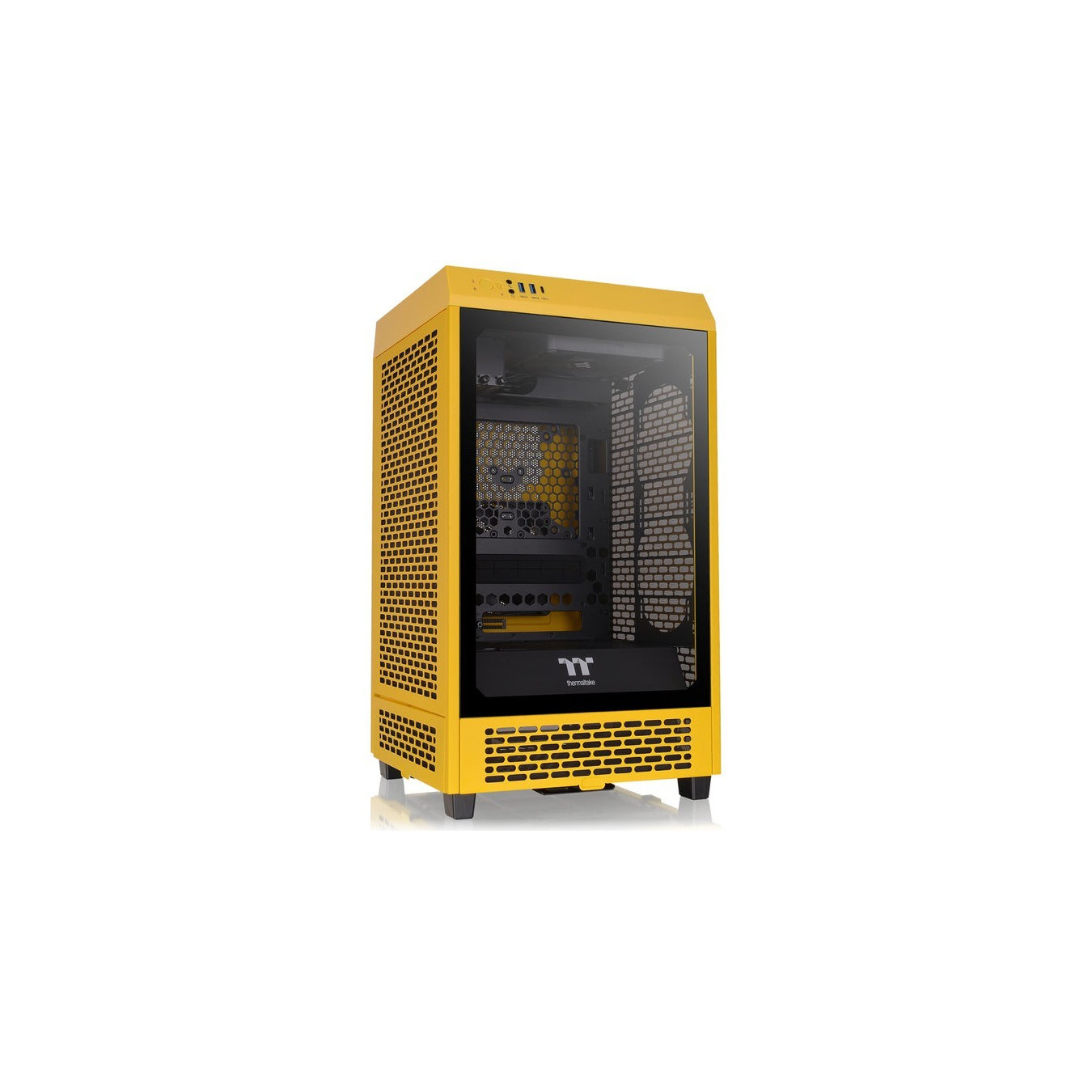 Thermaltake The Tower 200 TG - CA-1X9-00S4WN-00 - Mini-ITX Case, Yellow SPCC, 380mm GPU, 200mm CPU Cooler