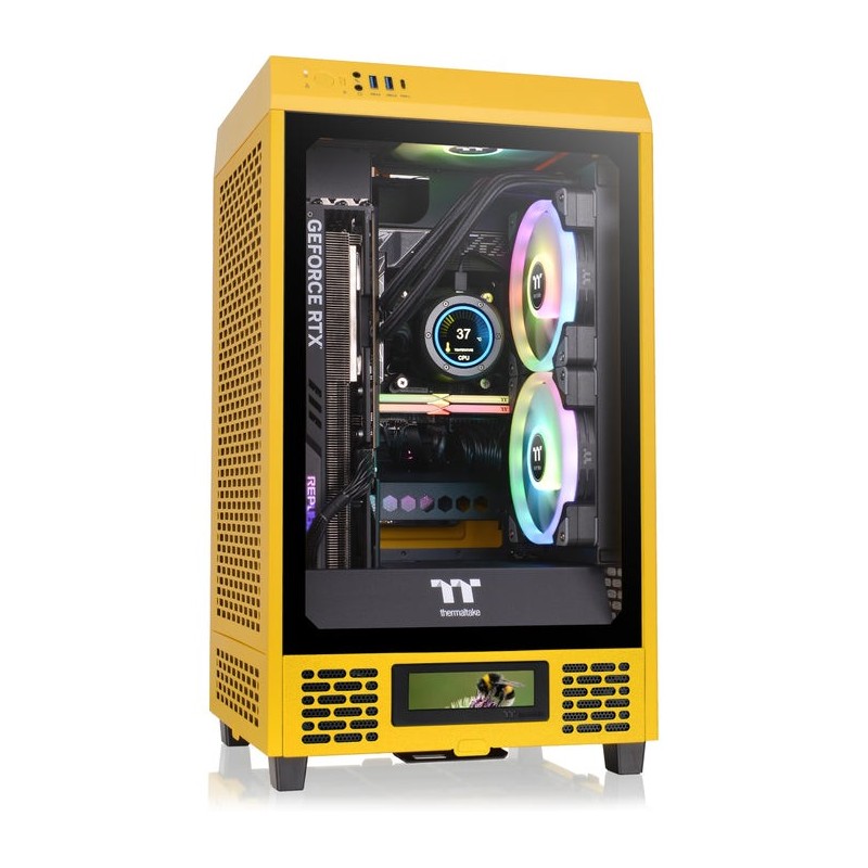 Buy Thermaltake The Tower 200 TG - CA-1X9-00S4WN-00 - Mini-ITX Case, Yellow SPCC... in Cyprus, Nicosia, Limassol, Larnaka, Pafos