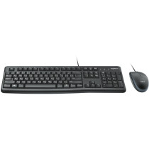 Logitech Desktop MK120 - Wired USB Italian QWERTY Keyboard with Optical Mouse, Black — Buy in Cyprus with Fast Delivery