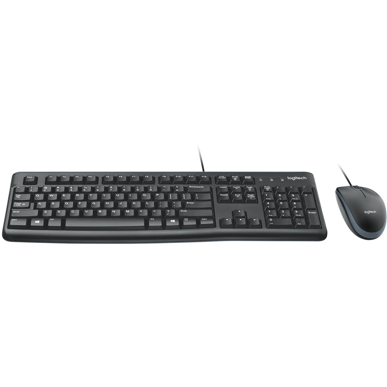 Logitech Desktop MK120 - Wired USB Italian QWERTY Keyboard with Optical Mouse, Black — Buy in Cyprus with Fast Delivery