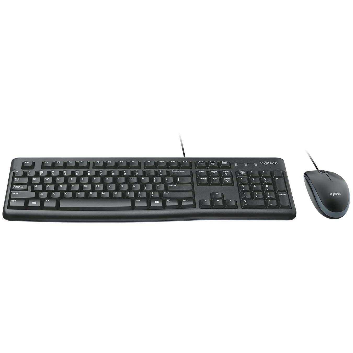 Logitech Desktop MK120 - Wired USB Italian QWERTY Keyboard with Optical Mouse, Black — Buy in Cyprus with Fast Delivery
