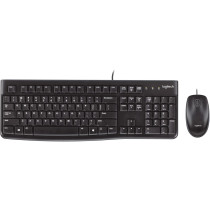 Logitech Desktop MK120 - Wired USB Italian QWERTY Keyboard with Optical Mouse, Black — Buy in Cyprus with Fast Delivery