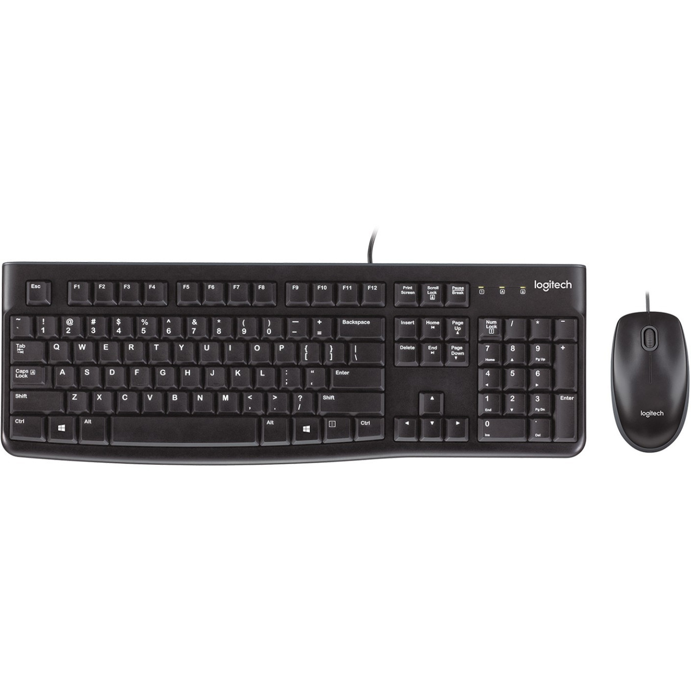Logitech Desktop MK120 - Wired USB Italian QWERTY Keyboard with Optical Mouse, Black — Buy in Cyprus with Fast Delivery