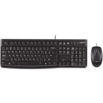 Logitech Desktop MK120 - Wired USB Italian QWERTY Keyboard with Optical Mouse, Black — Buy in Cyprus with Fast Delivery