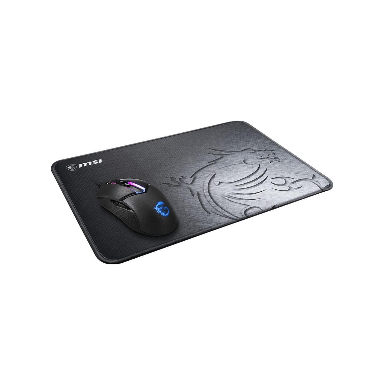 MSI Agility GD21 Gaming Mousepad - Black Rubber, Non-slip Textured Surface, 220 x 320 mm, 3 mm Thick