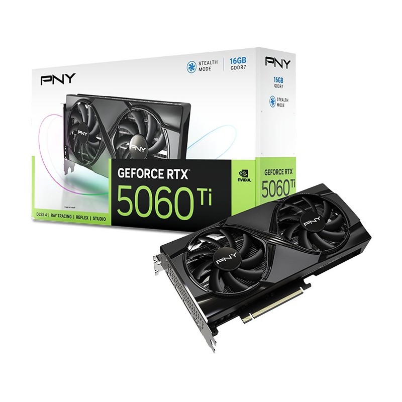 Buy PNY GeForce RTX 5060 Ti Verto - Dual-Fan Black - 16GB GDDR7, 2572 MHz Boost,... in Cyprus, Nicosia, Limassol, Larnaka, Pafos