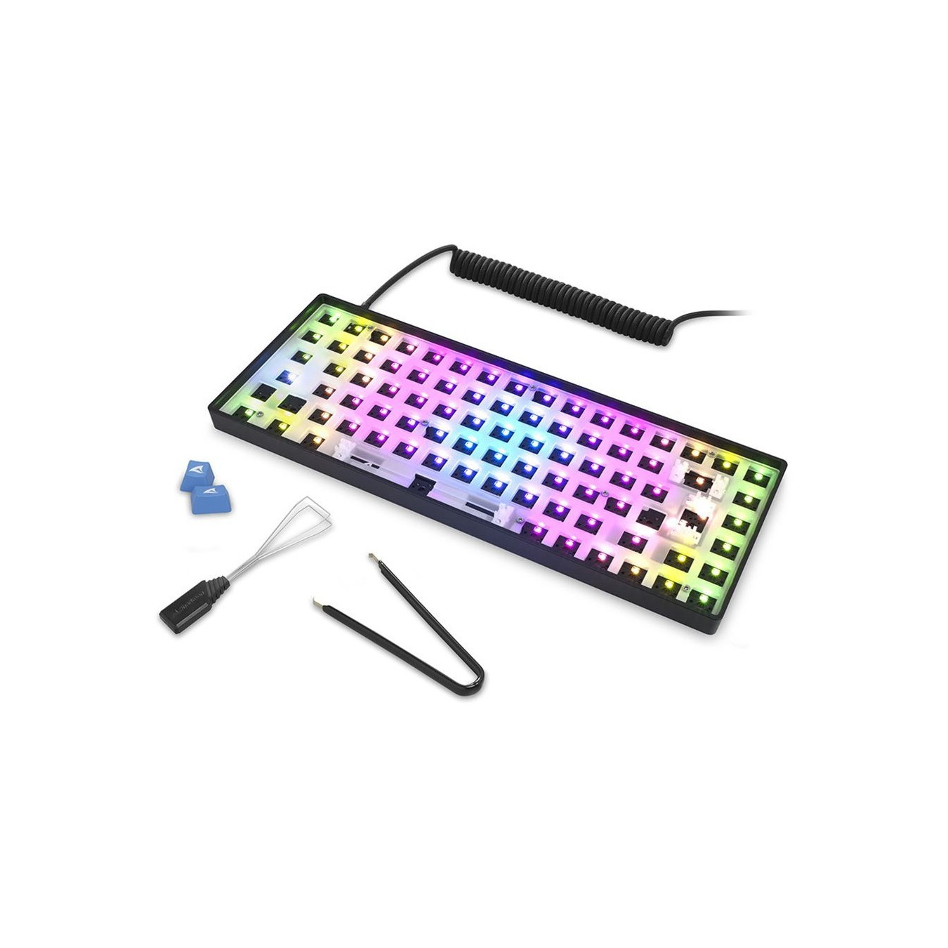 Sharkoon SKILLER SGK50 S3 Barebone - 75% RGB Wired USB-C Keyboard, 256KB Onboard Memory, Black