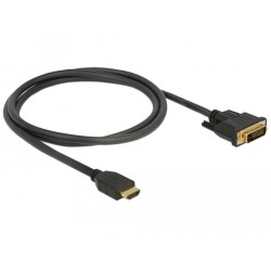 Buy DELOCK HDMI to DVI Bidirectional Cable - 85652 - Black, 1 m, Gold-Plated Con... in Cyprus, Nicosia, Limassol, Larnaka, Pafos