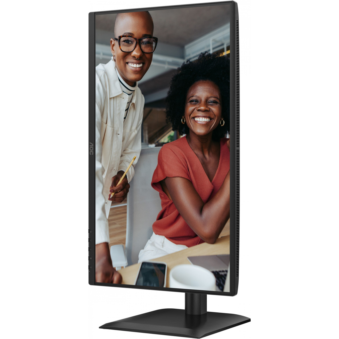 AOC 24E4U - 23.8" IPS Monitor - FHD 1920x1080, 120Hz, HDMI/DP, 4x USB-A Hub, Height-Adjustable, Black