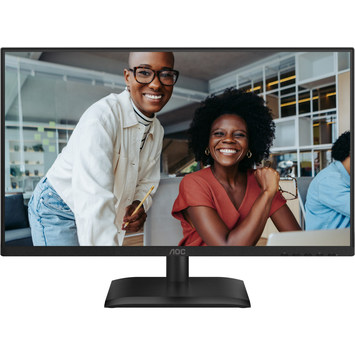 AOC 24E4U - 23.8" IPS Monitor - FHD 1920x1080, 120Hz, HDMI/DP, 4x USB-A Hub, Height-Adjustable, Black