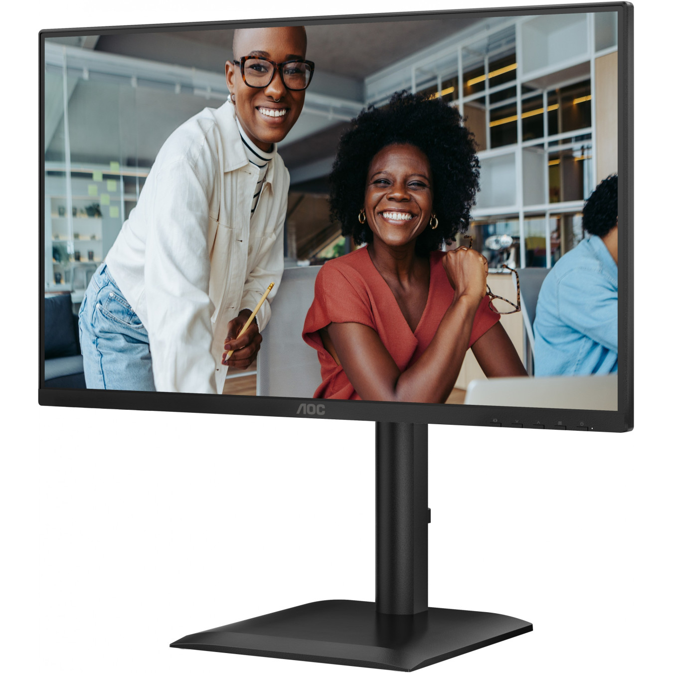 AOC 24E4U - 23.8" IPS Monitor - FHD 1920x1080, 120Hz, HDMI/DP, 4x USB-A Hub, Height-Adjustable, Black