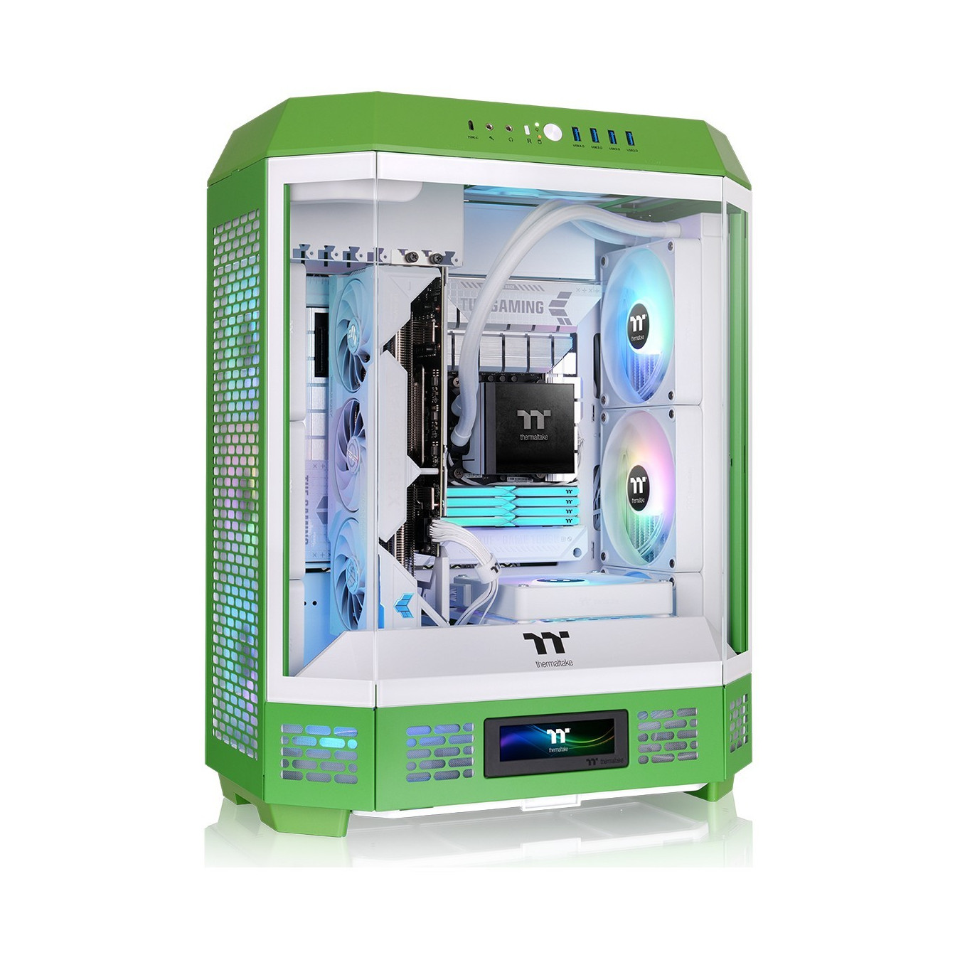 Thermaltake The Tower 600 - Mid Tower PC Case - Light-Year Green, Tempered Glass, ATX/mATX/Mini-ITX, USB-C
