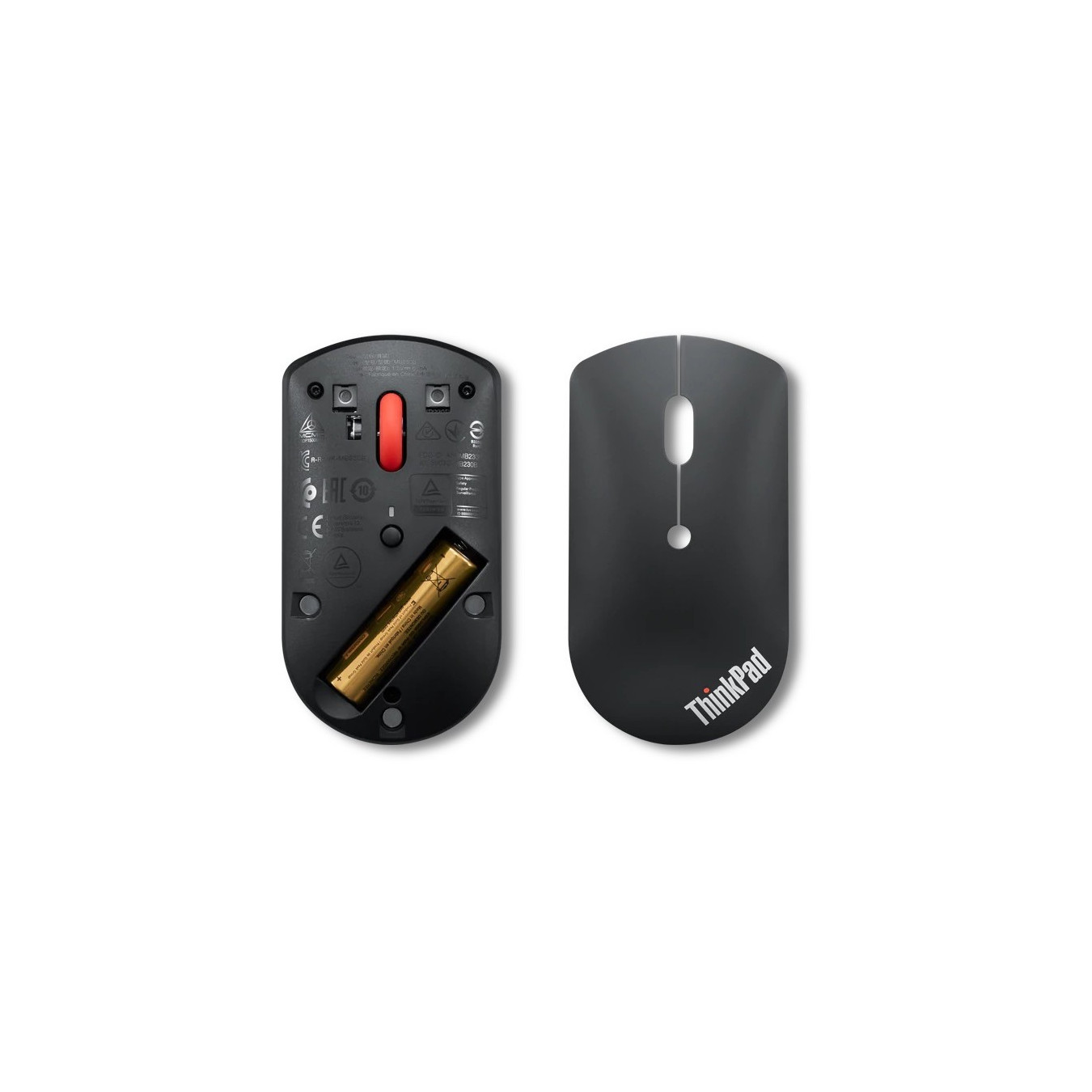 Lenovo ThinkPad Silent - 4Y50X88822 - Ambidextrous Bluetooth 5.0 Optical Mouse, 2400 DPI, Black