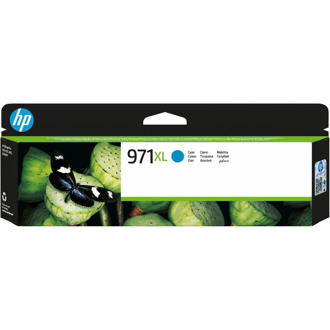 HP 971XL Original Ink Cartridge CN626A - High-Yield Cyan (Pigment, 86.5 ml, ~6600 pages) — Buy in Cyprus with Fast Delivery
