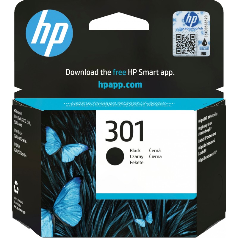 Buy HP 301 Original Black Ink Cartridge - CH561EE - Standard Yield, 170 pages in Cyprus, Nicosia, Limassol, Larnaka, Pafos
