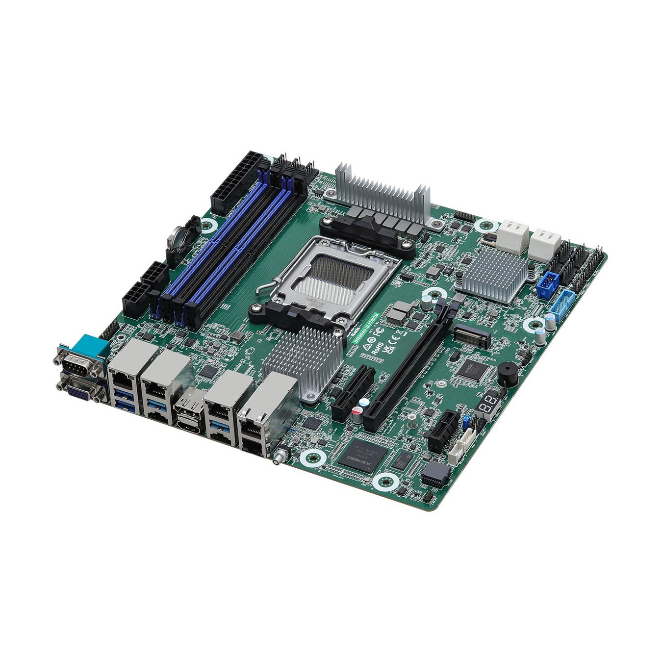 ASRock B650D4U-2L2T BCM Micro-ATX Motherboard - AM5 B650, DDR5, 4x DIMM (32GB), 4x LAN, SATA III, M.2