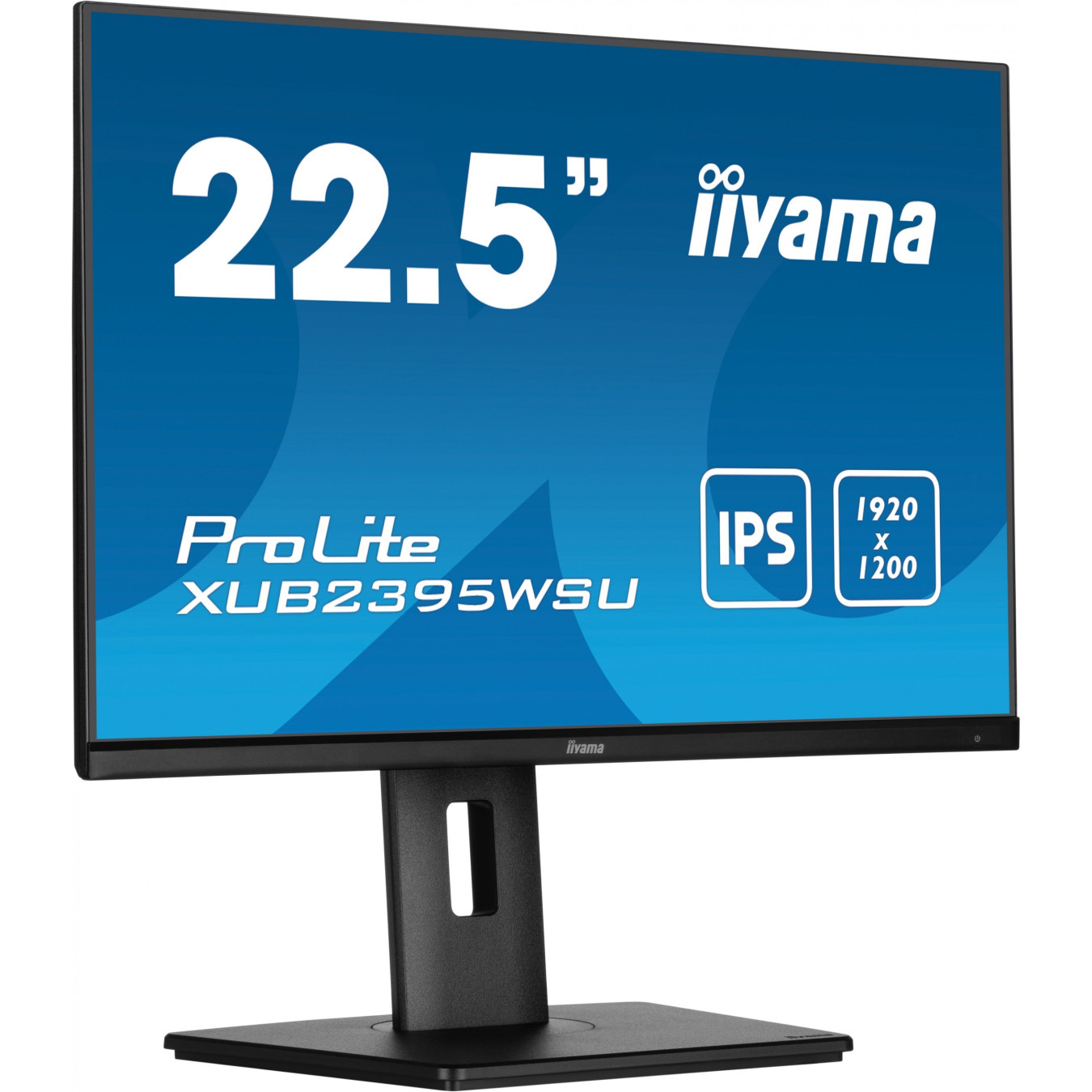 iiyama ProLite XUB2395WSU-B5 - 22.5" (57.1 cm) WUXGA IPS Monitor, 1920x1200, HDMI+DP, Height-Adjustable Stand, Black