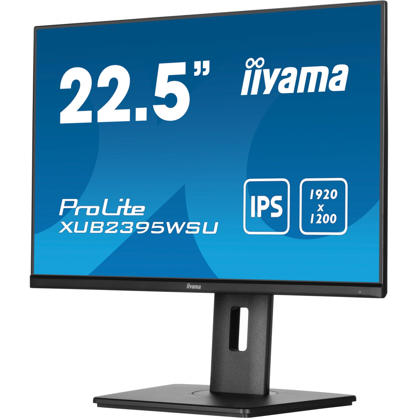 iiyama ProLite XUB2395WSU-B5 - 22.5" (57.1 cm) WUXGA IPS Monitor, 1920x1200, HDMI+DP, Height-Adjustable Stand, Black