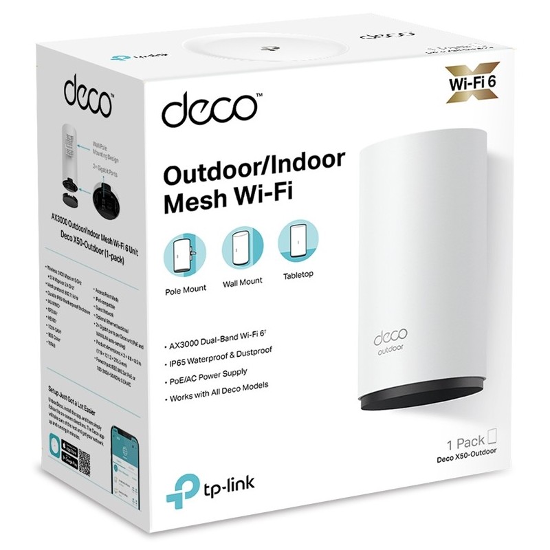 Buy TP-Link Deco X50-Outdoor - AX3000 Wi-Fi 6 Mesh Access Point, Dual-Band (2.4/... in Cyprus, Nicosia, Limassol, Larnaka, Pafos