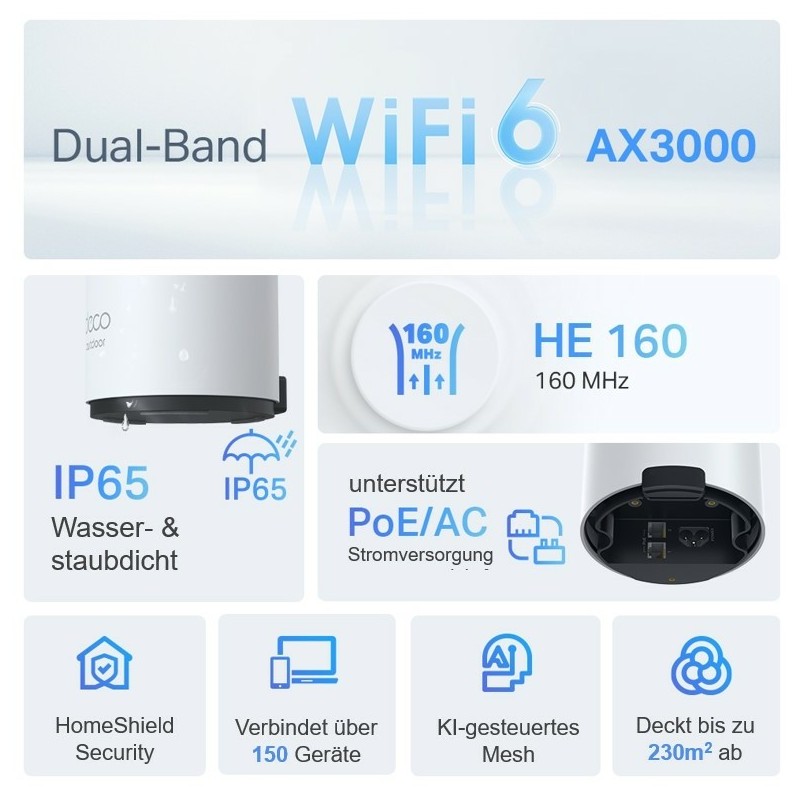 Buy TP-Link Deco X50-Outdoor - AX3000 Wi-Fi 6 Mesh Access Point, Dual-Band (2.4/... in Cyprus, Nicosia, Limassol, Larnaka, Pafos